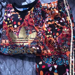 Super cute never worn adidas track set!
